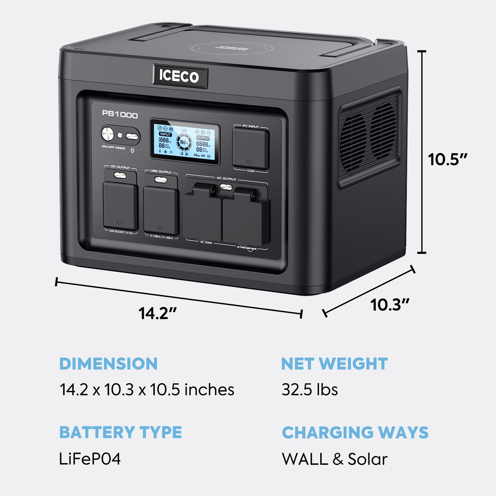 79.2QT VL75ProD 12V Robust Freezer With PB1000 Power Station | ICECO