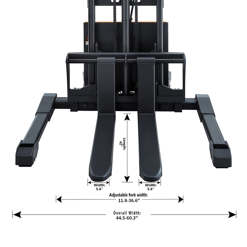 Apollolift Power Lift Straddle Stacker 3300Lbs 98"Lifting - A-3011 - Backyard Provider