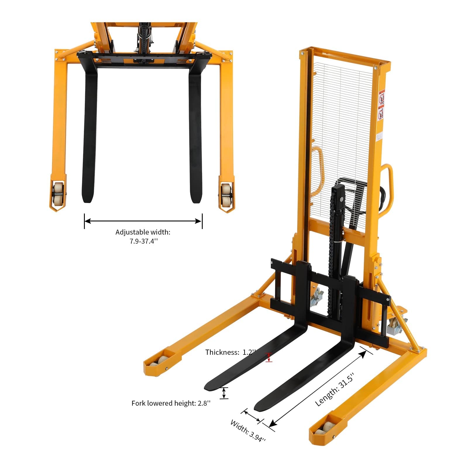 Apollolift Straddle Legs 2200lbs Cap. 63" Lift Height - Backyard Provider