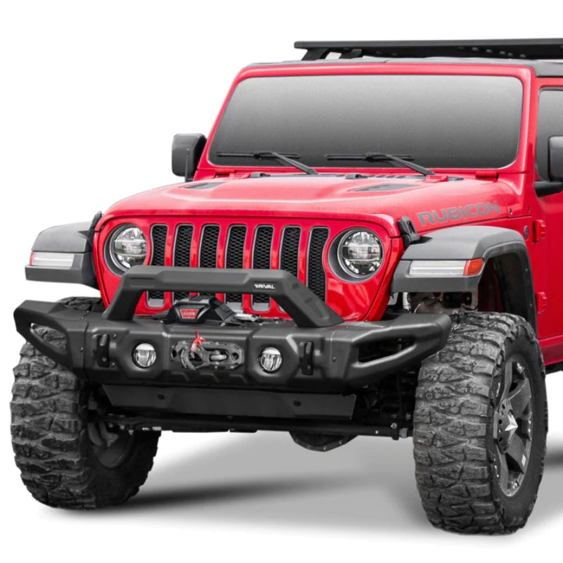 Rival 4x4 Jeep Wrangler and Gladiator Full Set Front Modular Stamped Steel Full-Width Bumper - 2D.2710.1-NL