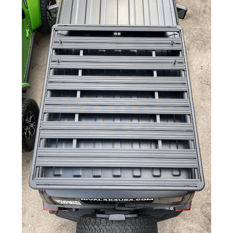 Rival 4x4 Jeep 4-Door Wrangler JL and Gladiator JT No-Drill Aluminum Roof Rack - 2M.2701.1