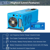 6000W DC 48V Split Phase Pure Sine Wave Inverter With Charger UL1741 Standard - LFP6K48V230VSP