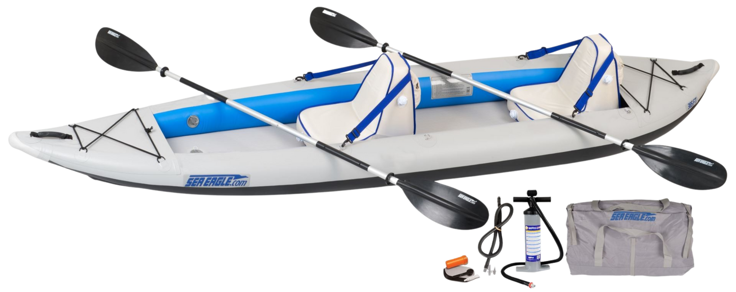 Sea Eagle 385FTK_D 385ft FastTrack Inflatable Kayak Deluxe Package New - 385FTK_D