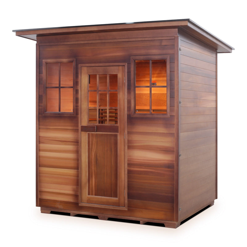 Enlighten Sauna SaunaTerra Moonlight 4-Person Outdoor Dry Traditional Sauna - T-16378