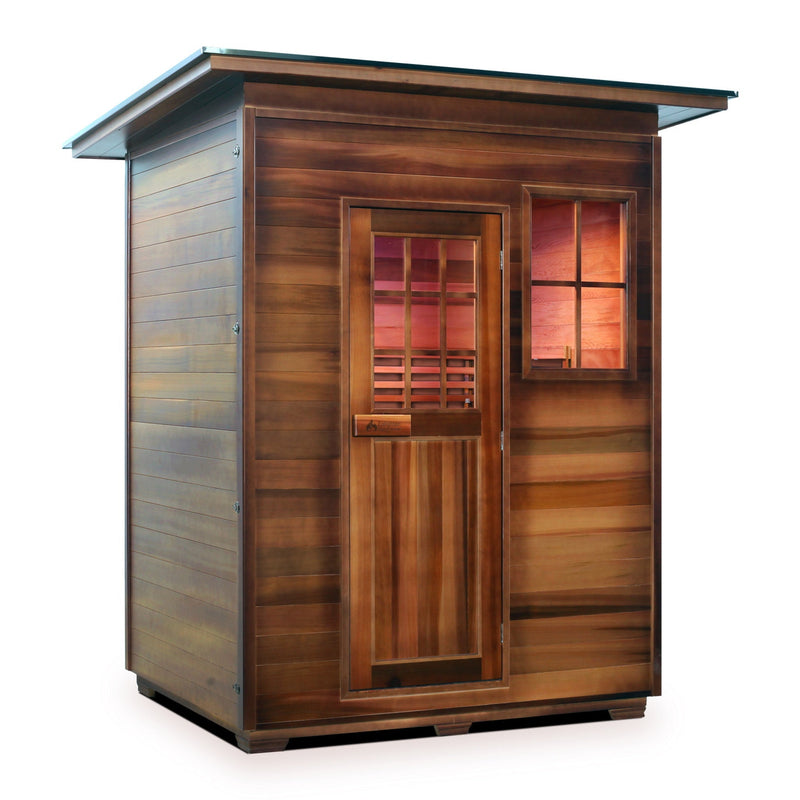 Enlighten SaunaTerra Moonlight 3-Person Outdoor Dry Traditional Sauna - T-16377