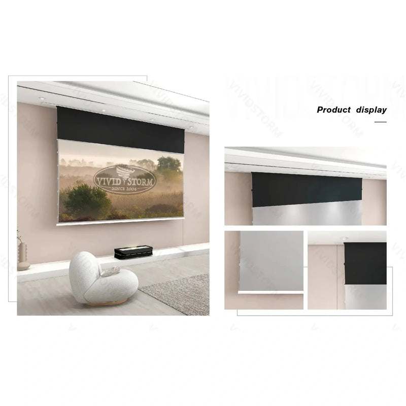 VIVIDSTORM PHANTOM Recessed In-Ceiling Motorized Tension UST ALR Projector Screen