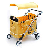 WonderFold Baby MJ06 Multi-Purpose Folding Kids School Bus Quad Stroller Wagon New