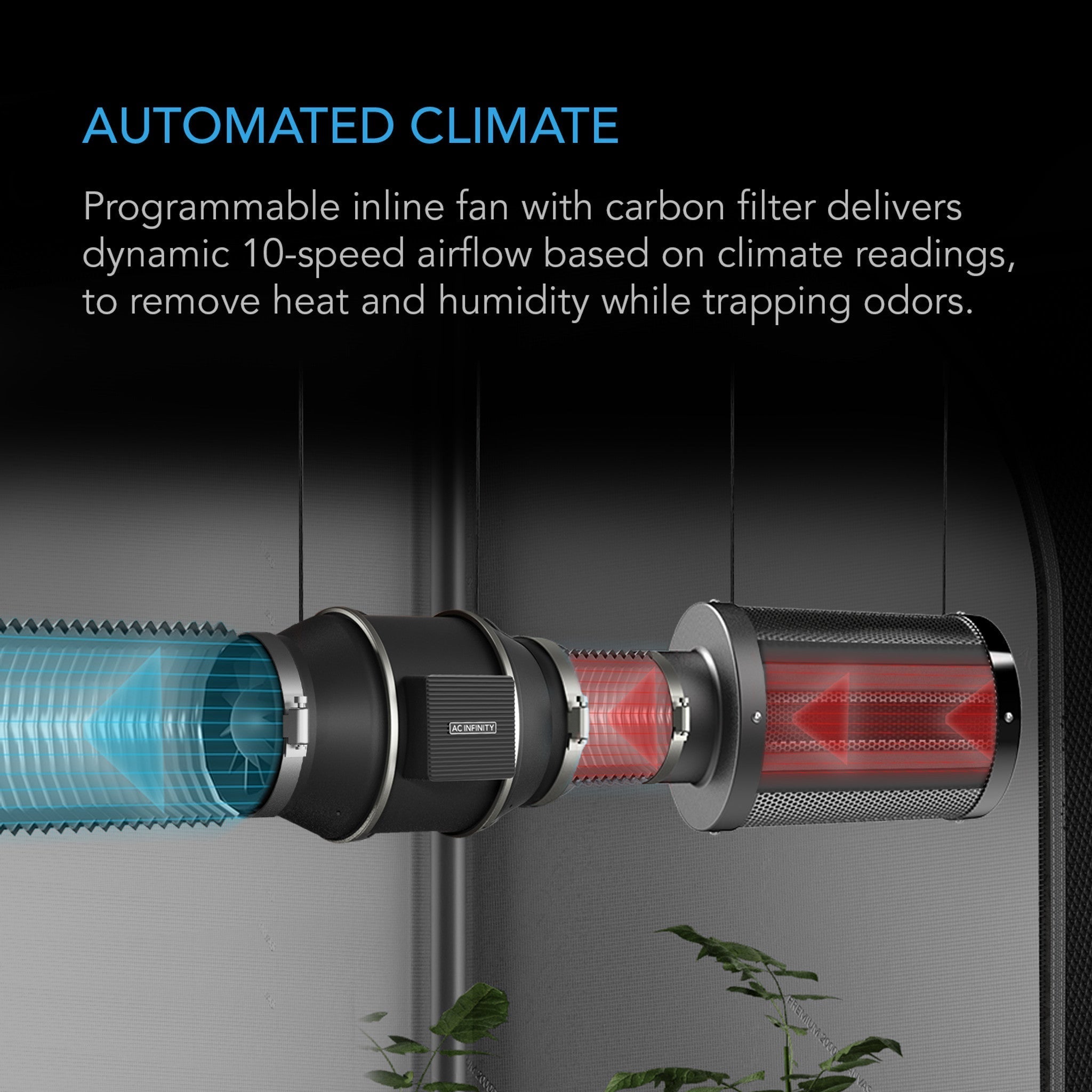 AC Infinity ADVANCE Grow Tent System Pro 4' x 4' | 4-plant Kit | WiFi-Integrated Smart Controls To Automate Ventilation, Circulation, LM301H EVO LED Grow Light AC-PKC44