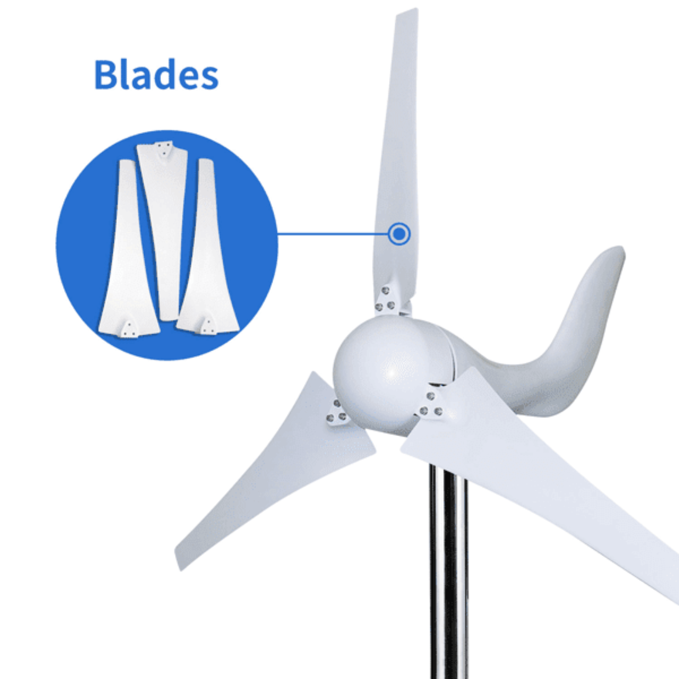 Automaxx Windmill 400W Home & Land Wind Turbine Generator Bundle Set - DB0400ABBB