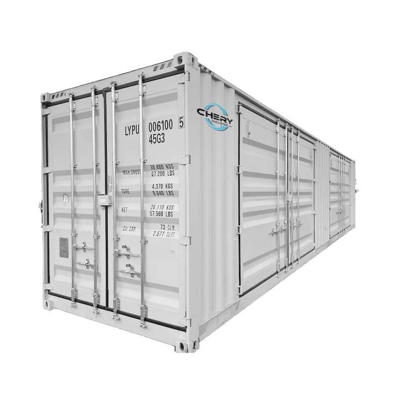 Chery Industrial 40ft High Cube Two Multi Doors Container with Logo