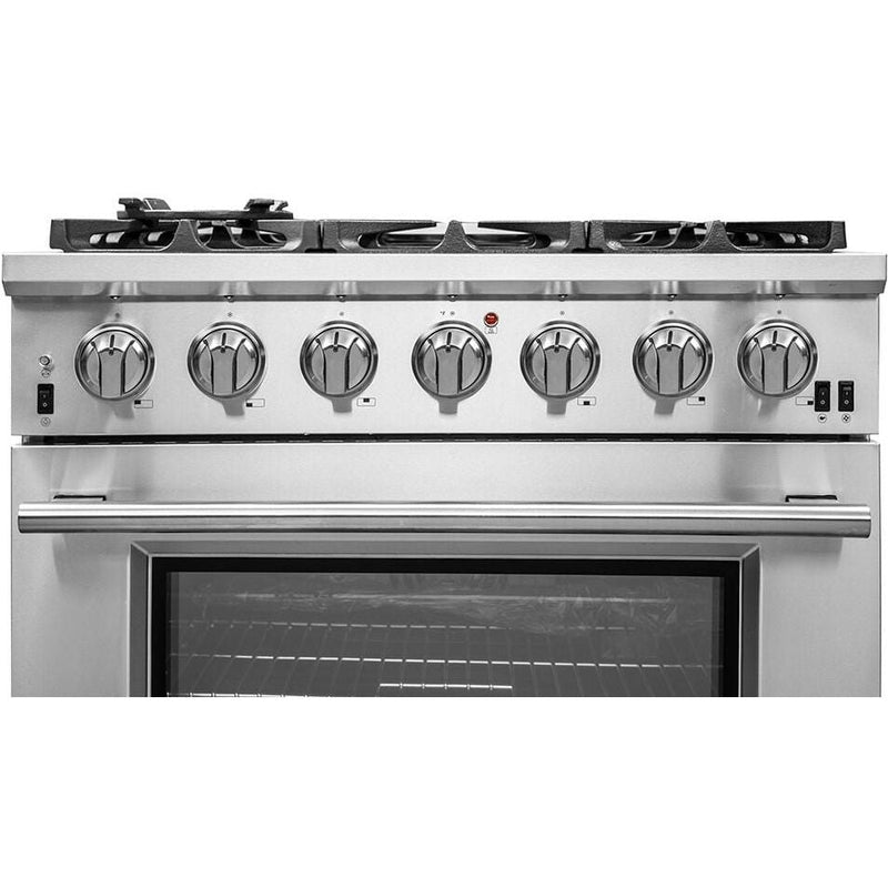 Forno 36″ Pro Series Capriasca Gas Burner / Gas Oven in Stainless Steel 6 Italian Burners, FFSGS6260-36