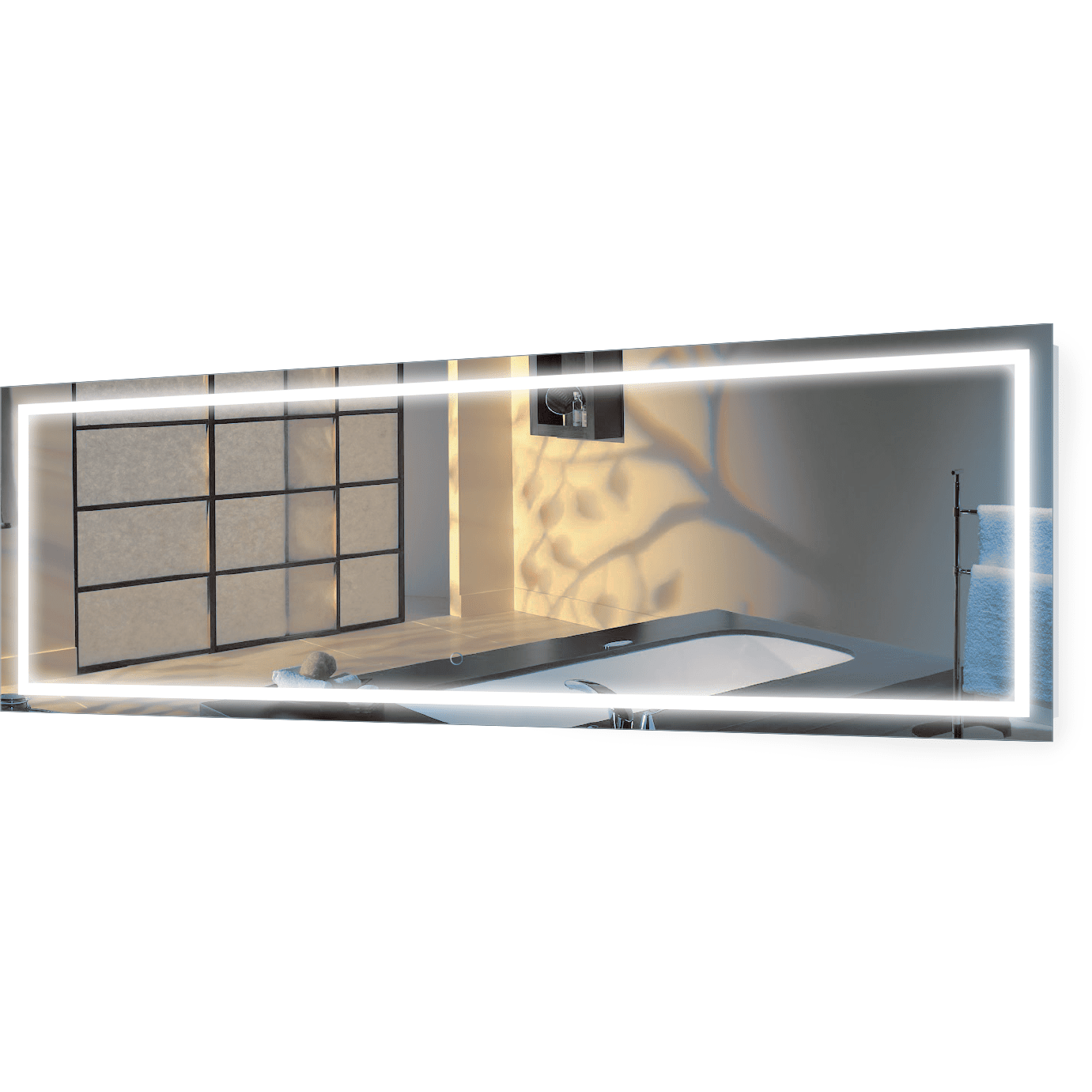 Krugg Icon 84" X 30" LED Bathroom Mirror with Dimmer & Defogger Large Lighted Vanity Mirror ICON8430 - Backyard Provider