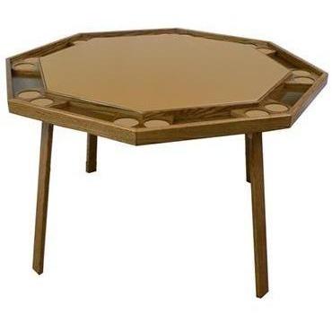 Kestell 52" Oak Octagon Folding Poker Table 8 Person - 48