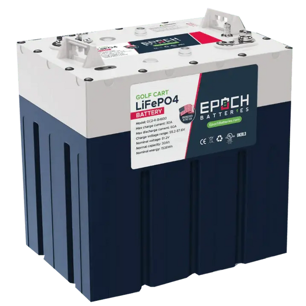 Epoch 48V 30AH GC2 - Golf Cart LifePO4 Lithium Battery GC2-R-B4830-30ah-Individual