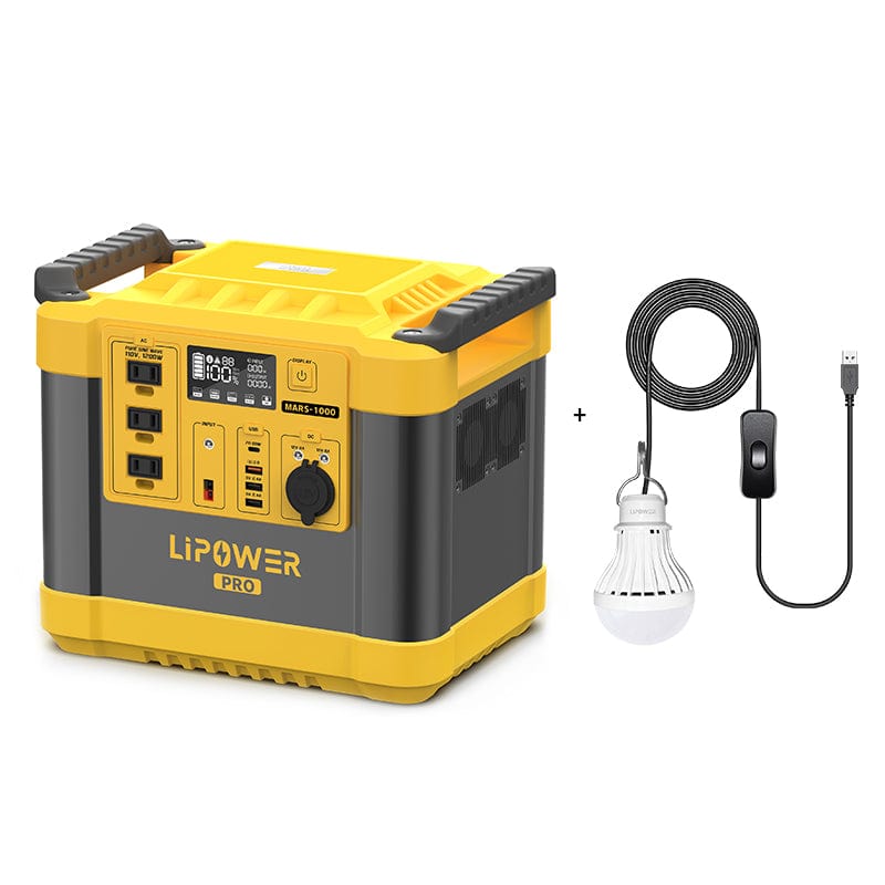 LIPOWER Portable Power Station 1200W LiFePO4 Battery MARS-1000 PRO