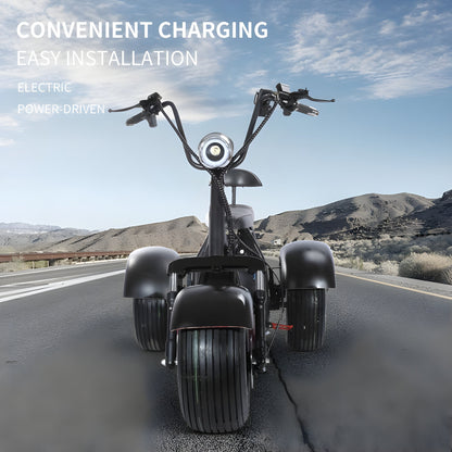 SoverSky T7.0 60V 2000W Fat Tire Electric Trike Scooter - SOV-T70-RED