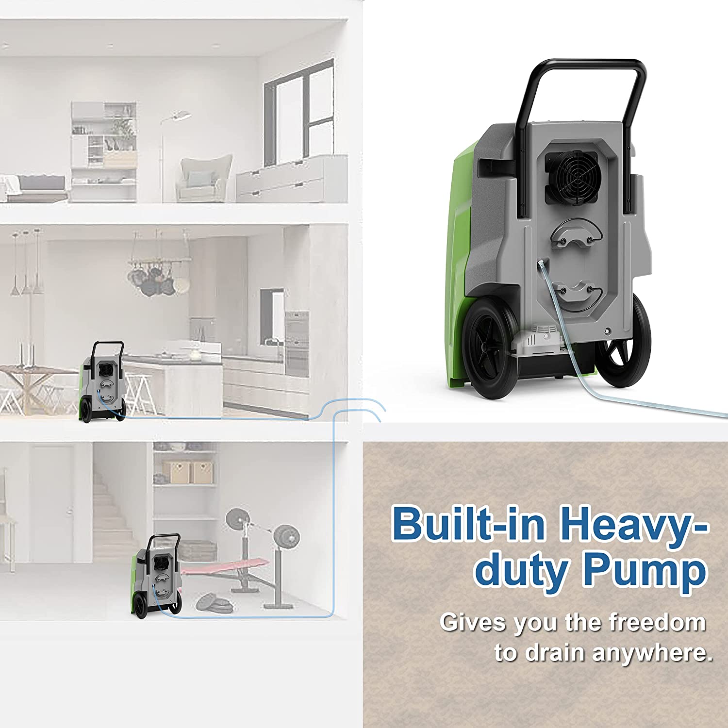AlorAir® Storm Pro Dehumidifier | 180 PPD Smart Wi-Fi Industrial Dehumidifier - Storm Pro-G-AMZ-A-1