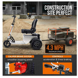 Super Handy GUO098 Compact Electric Tow Cart 2600 lb Towing Capacity 350 lb Load Capacity New