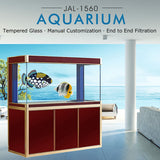 AQUA DREAM 175 GALLON TEMPERED GLASS AQUARIUM RED AND GOLD-AD-1560-RD