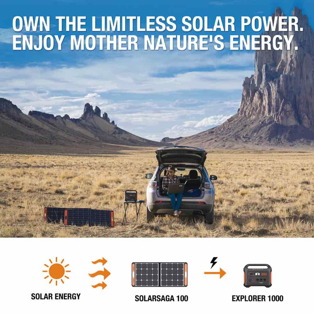 Jackery Solar Generator 1000 Explorer 1000 + SolarSaga 100W