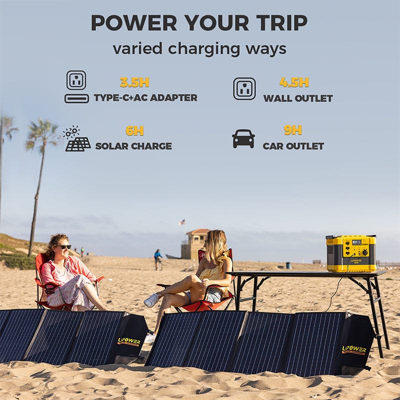 LIPOWER Solar Generator Kit 1200W MARS-1000 PRO + APOLLE100