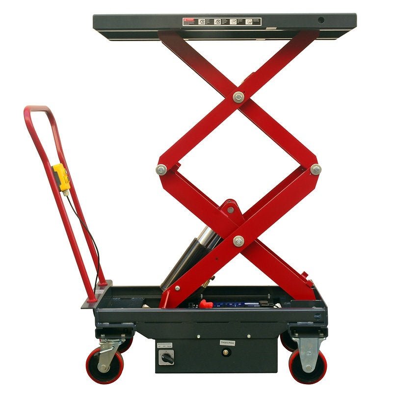 Pake Handling Tools DC Powered Double Scissor Lift Table 2000 lb Capacity 39.75 x 20.5" 19.5 - 57" Height New - PAKLT10