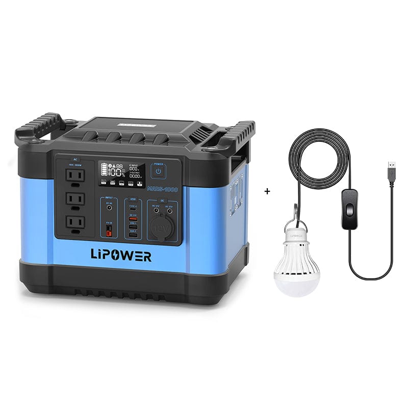 LIPOWER Portable Power Station 1000W/1100Wh MARS-1000