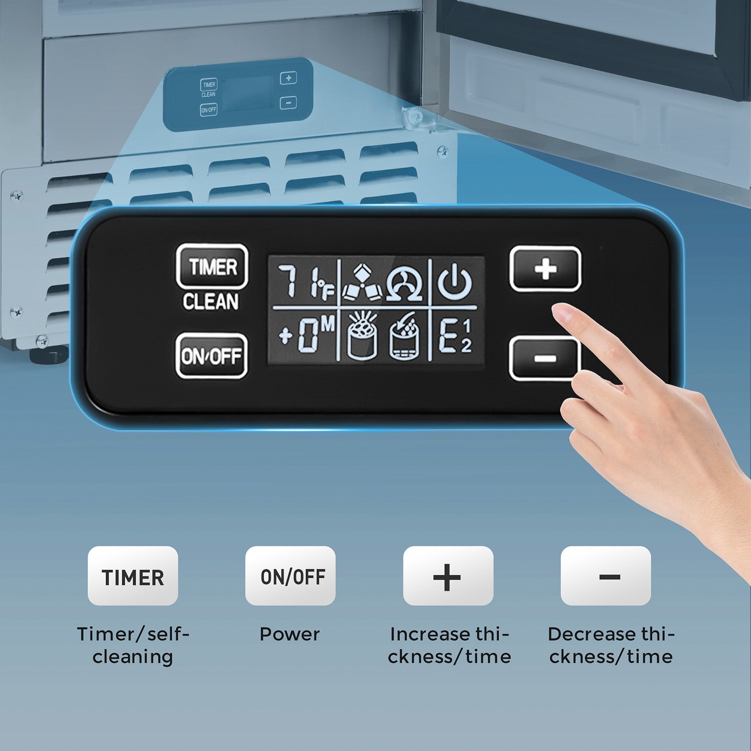 EUHOMY Commercial Under Counter Nugget Ice Maker Machine - NIMU-01