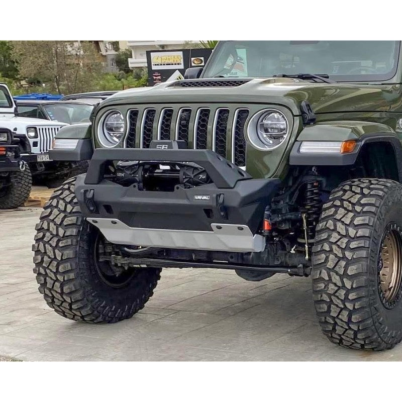 Rival 2020-2022 Jeep Wrangler Jl & Gladiator Jt Stubby Front Bumper Aluminum - 2D.2702.2-NL