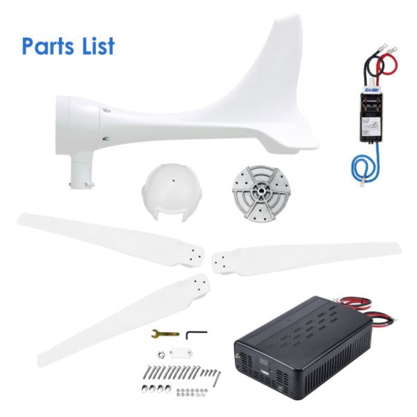 Automaxx Windmill 600W Home Wind Turbine Generator Kit Bundle Set - 600WHWTGKBSS