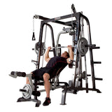 Marcy Deluxe Diamond Elite Smith Cage Home Workout Total Body Gym Machine System - 65793