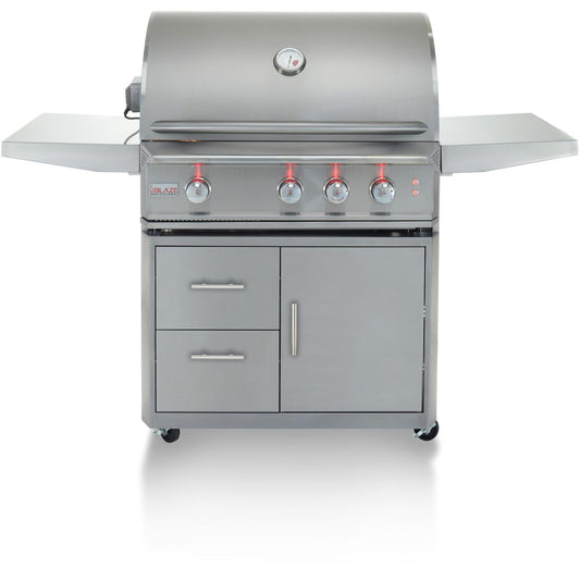 Blaze Professional LUX 34-Inch 3-Burner Natural Gas Grill w/ Rear Infrared Burner - BLZ-3PRO-NG+BLZ-3PRO-CART-LTSC