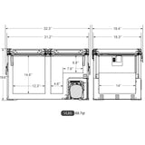 68.6QT VL65 Dual Zone Portable Fridge Combo | ICECO