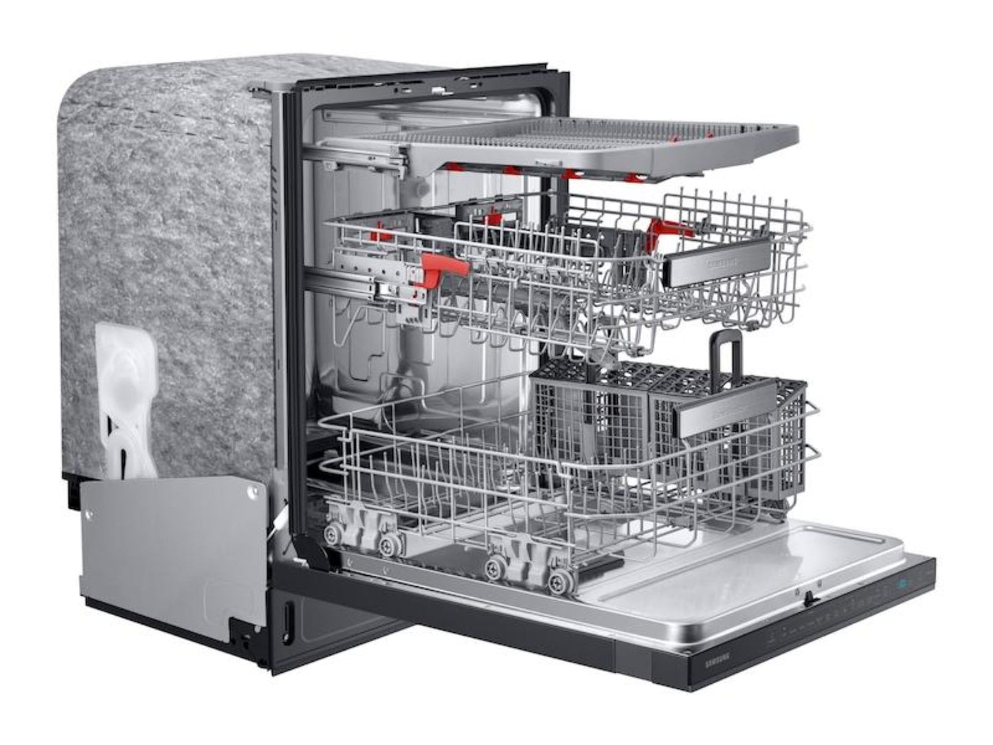 SAMSUNG DW80R9950UG Smart Linear Wash 39dBA Dishwasher in Black Stainless Steel - DW80R9950UG-KT