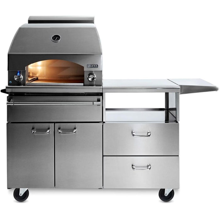 Lynx Napoli LPZAF Professional 30-Inch Gas Outdoor Pizza Oven On Mobile Cart - LPZAF-LP