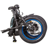 Ecotric 20inch black Portable and folding fat bike model Dolphin - C-DOL20LED-MBL-Z