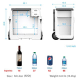 LiONCooler Combo, X50A Portable Solar Fridge/Freezer 52 Quarts and 90W Solar Panel - HY-COMBO-X50A+90W