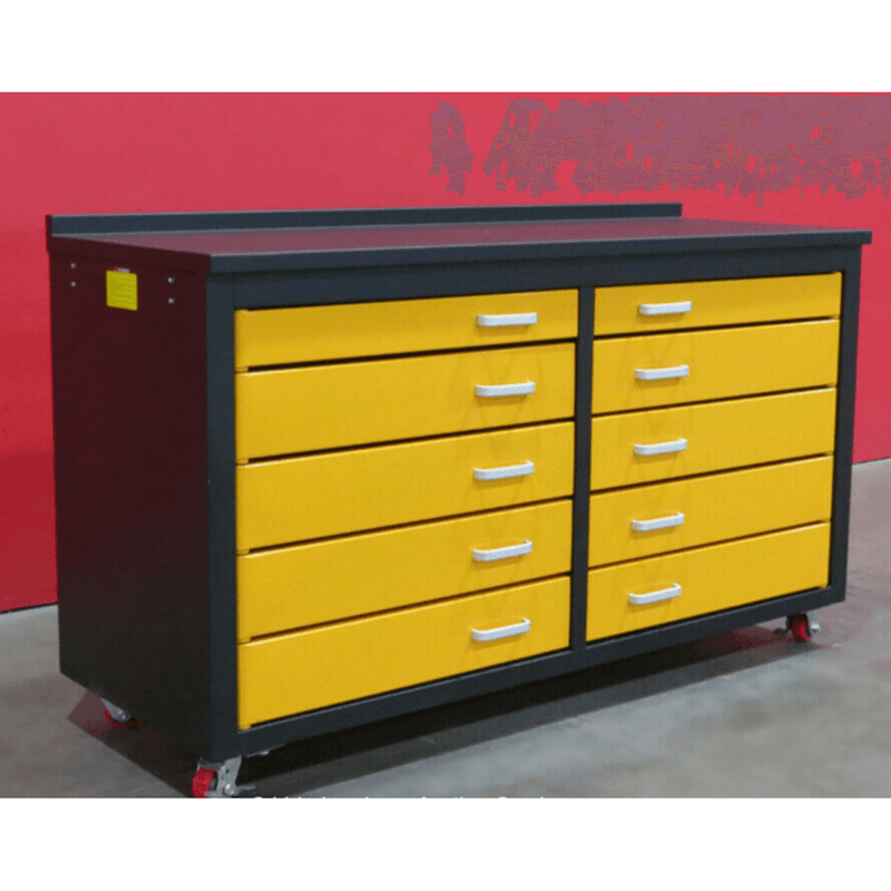 Chery Industrial 6ft Storage Cabinet with Workbench 10 Drawers WW000196