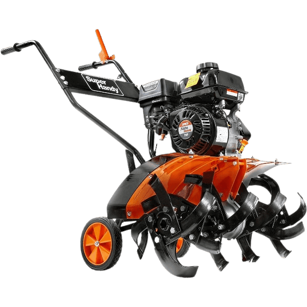 Super Handy GUO093 RotoTiller Cultivator 27” Width 7HP 209cc 4 Stroke Gas Motor 6 Steel Adjustable Tines New