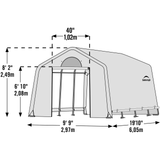 ShelterLogic | GrowIT Greenhouse-in-a-Box Translucent Peak Grow Tent - 10 ft Wide