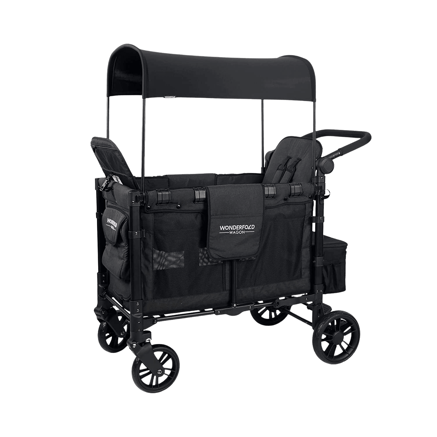 WonderFold W2 Elite Push/Pull 2-Passenger Stroller Wagon Black New