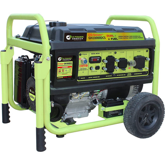 Green-Power America 10000 Peak/7500 Continuous Running Watt Dual Fuel Gasoline/PropaneGenerator - GN10000DCS