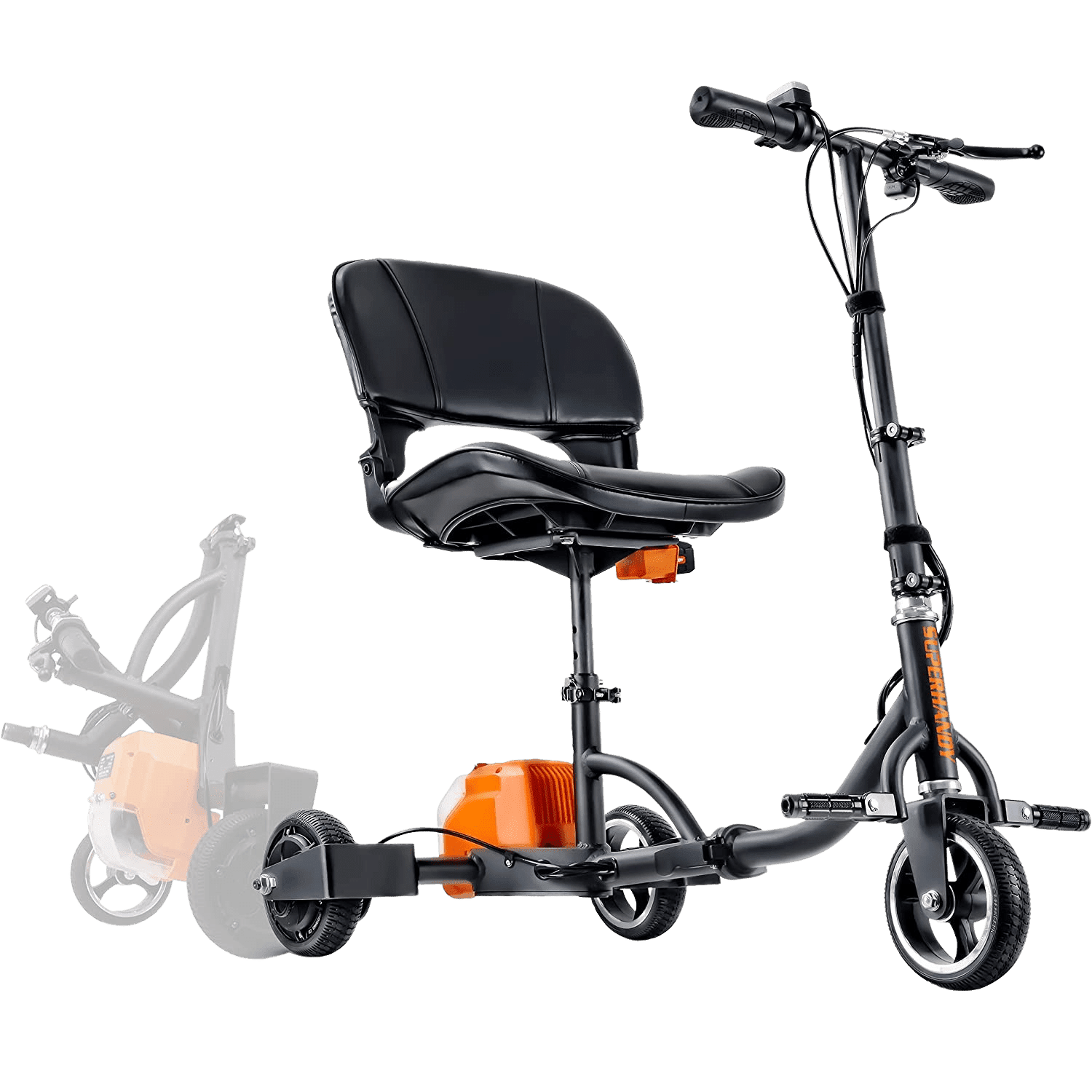 Super Handy GUT112 Passport 3 Wheeled Lightweight Long Range Folding Mobility Scooter New