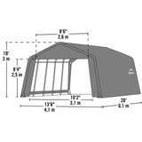 ShelterLogic | ShelterCoat 13 x 20 ft. Wind and Snow Rated Garage Round Green STD