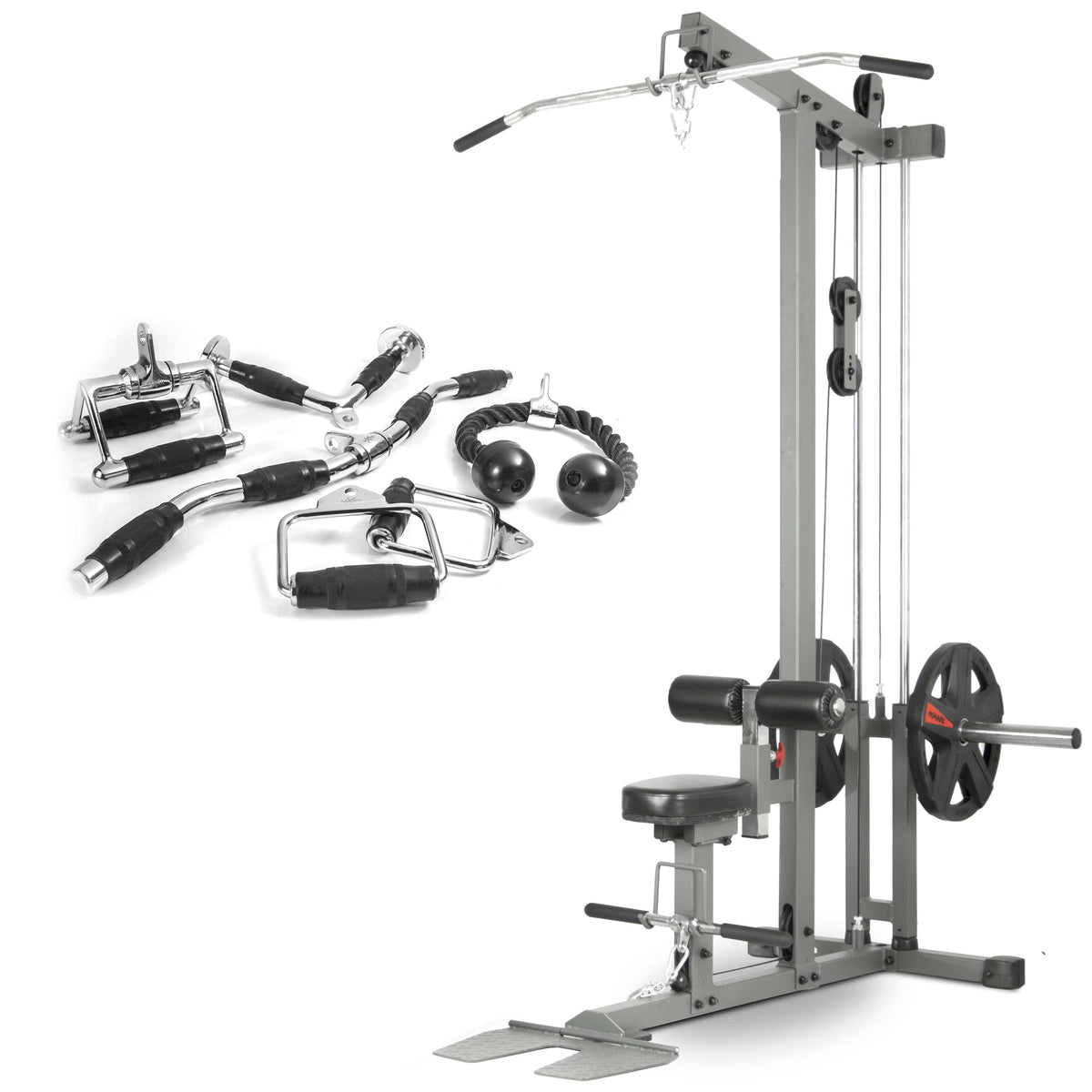 XMark Lat Pull-Down Machine with Upgraded Accessory Kit - XM-7618-UPGRADED - Backyard Provider