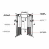 XMark Functional Trainer Cable Machine with Dual 200 lb Weight Stacks - XM-7626.1 - Backyard Provider