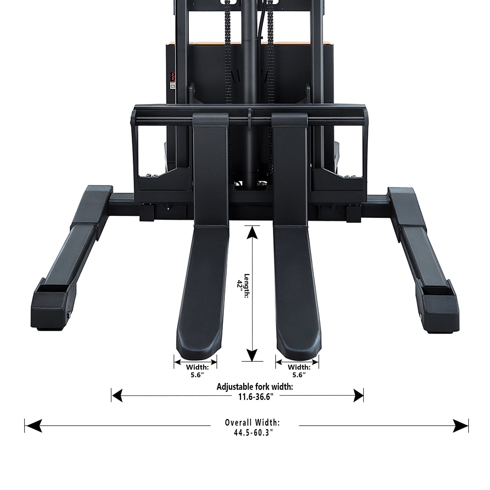 Apollolift Semi-Electric Straddle Stacker  2200Lbs Cap. 98" Lifting - Backyard Provider