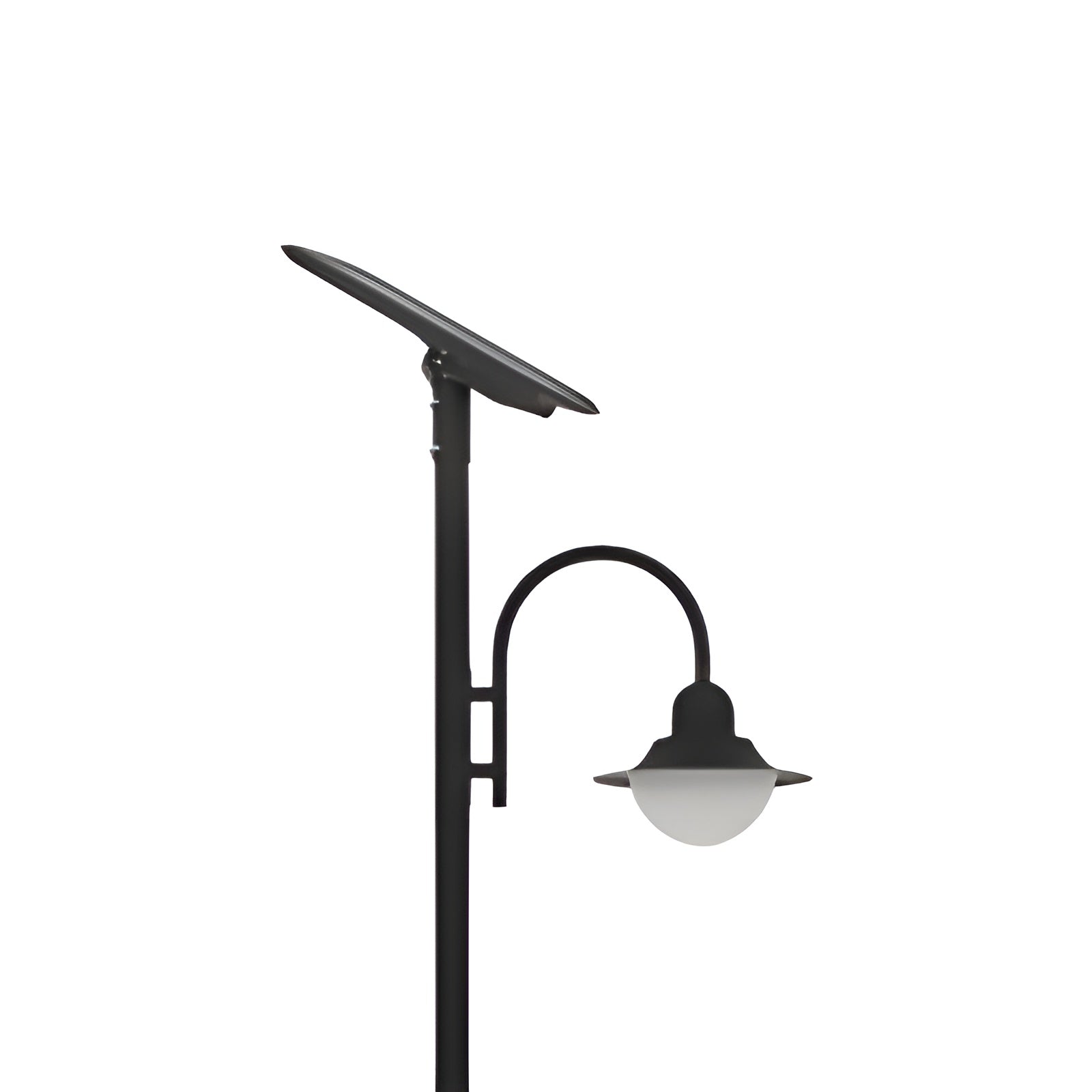 AVS Energy Solar Street Pole Light 20 Watt 3000 Lumens 5000K Black Housing Pathway Lighting Garden Light Solar Post Top CAPE Light -  AVS-CAPE-20W