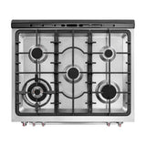 ROBAM 3-Piece Appliance Package - 30-Inch 5 Cu. Ft. Oven Freestanding Gas Range, Under Cabinet/Wall Mounted Range Hood and Dishwasher in Stainless Steel - AP3-7GG10-A831