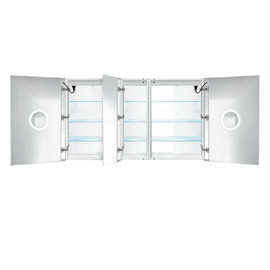 Krugg Svange 6036DLLR 60" X 36" Double LED Medicine Cabinet with Dimmer & Defogger SVANGE6036DLLR - Backyard Provider